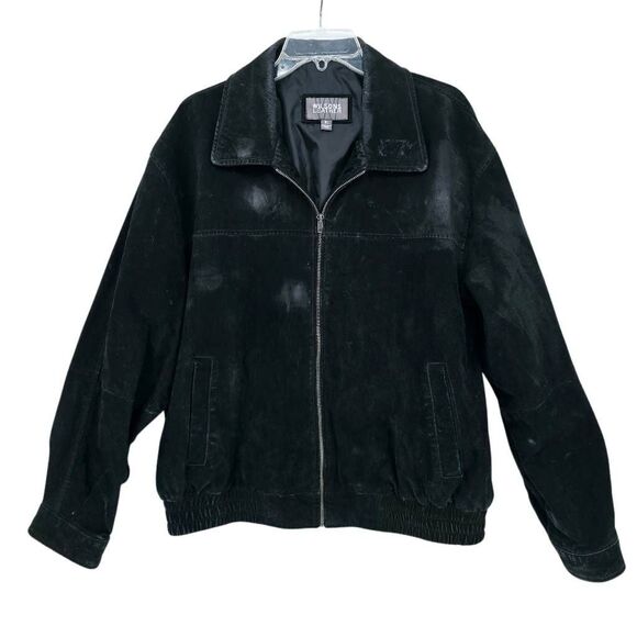 Vintage Wilson’s Men’s Suede Leather Jacket Black XL